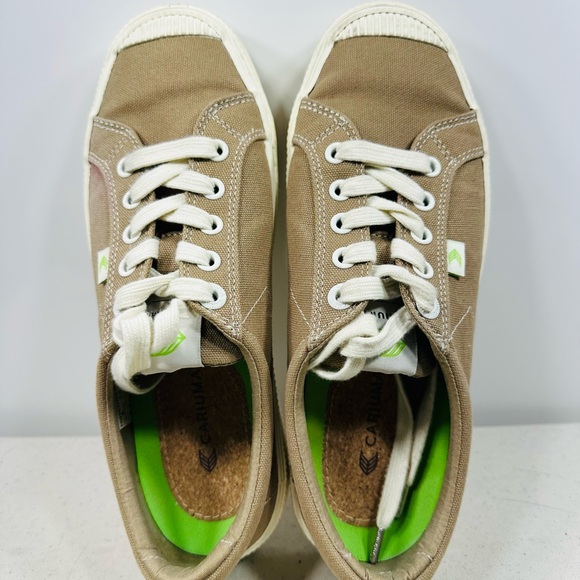 Cariuma OCA Low Shoes Women’s 7 Men’s 8 Burnt Sand Canvas Preppy Sneaker - Picture 5 of 7
